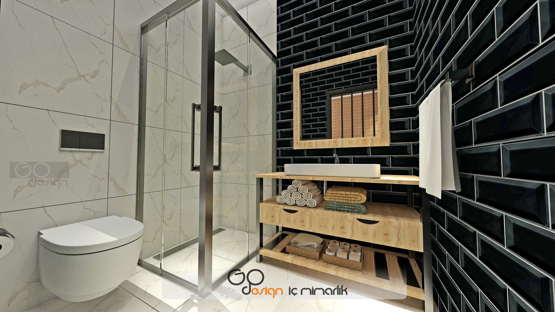 Didim / Akbük Yazlık Villa Projesi, GO Design İç Mimarlık GO Design İç Mimarlık Modern bathroom
