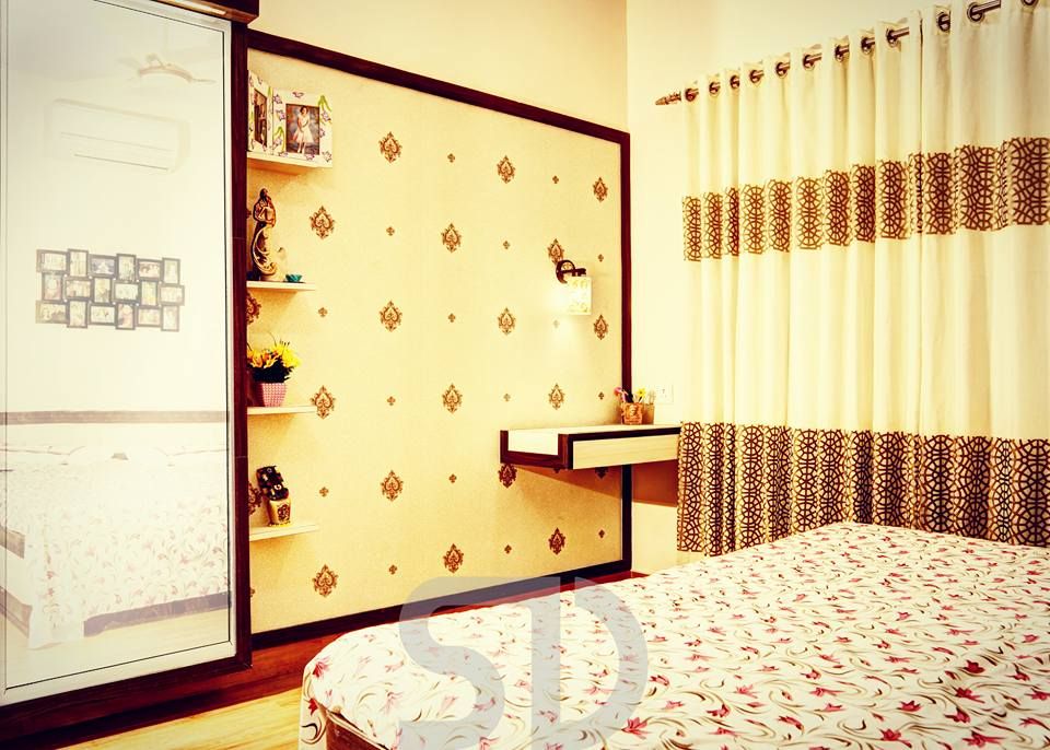 Master Bedroom Dressing & Study Area SUMEDHRUVI DESIGN STUDIO Minimalist bedroom