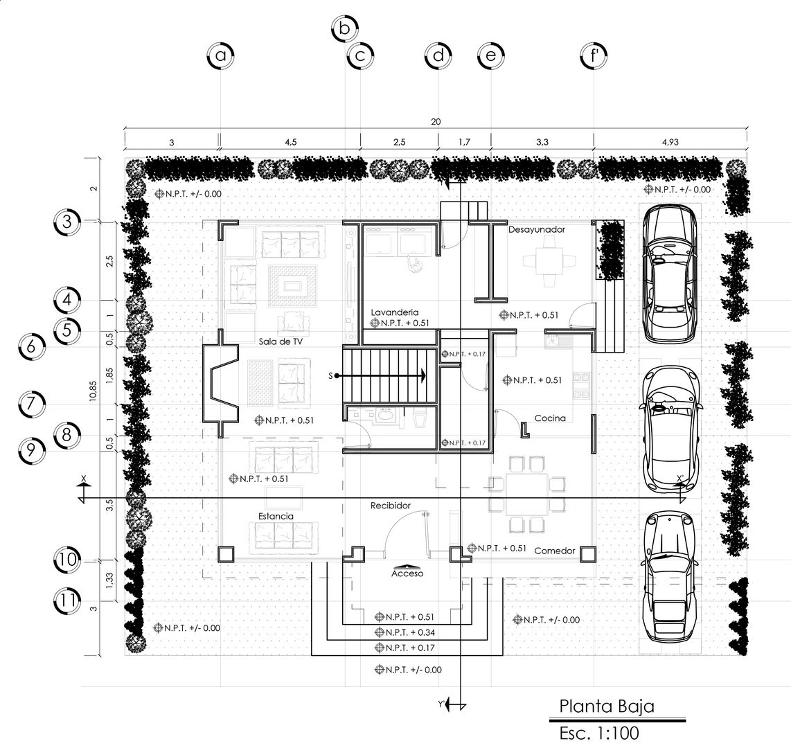 planos arquitectónicos (planta baja) Calapiz Arq