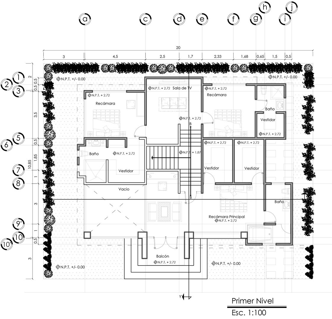 planos arquitectónicos (primer nivel) Calapiz Arq