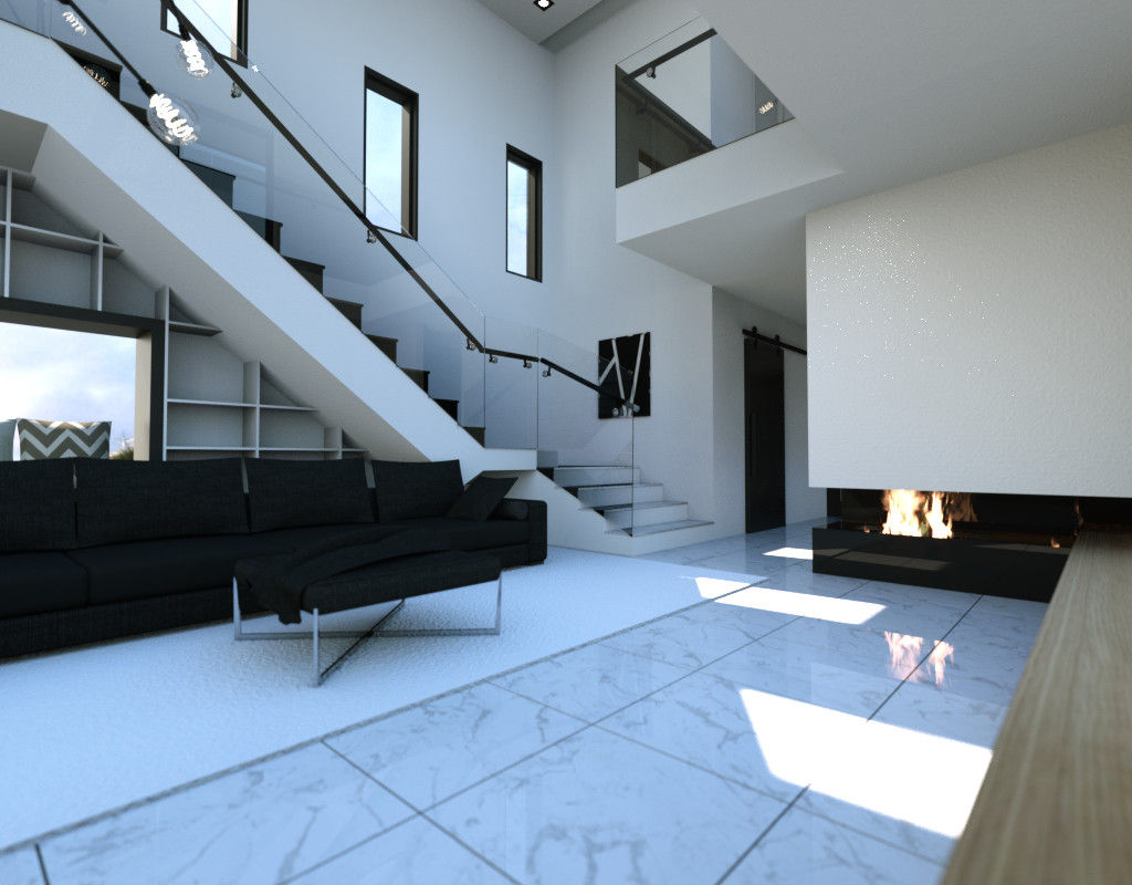 경기도 양평 K주택, 디자인 이업 디자인 이업 Modern living room