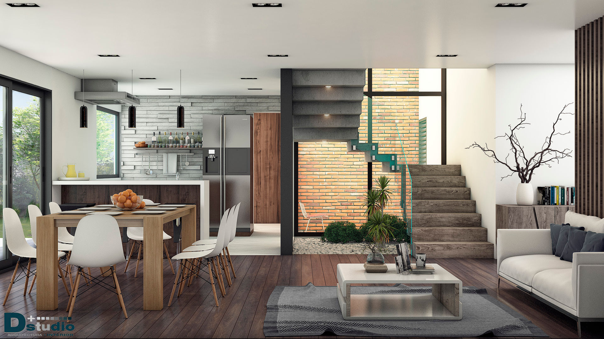 Vista interor homify Livings de estilo moderno