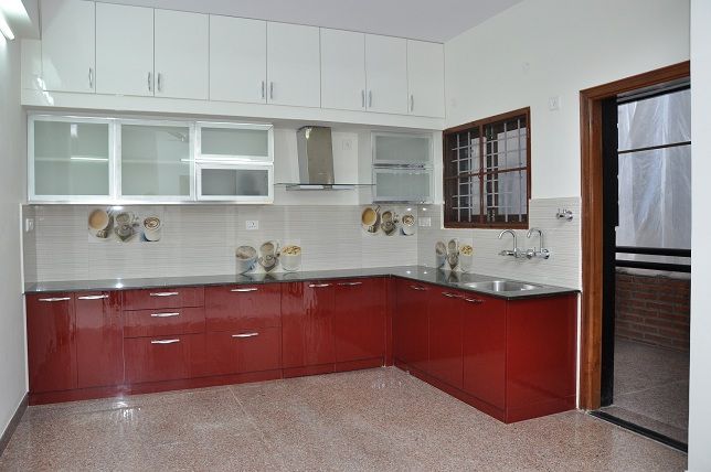 L Shaped Kitchen homify Kitchen Plywood