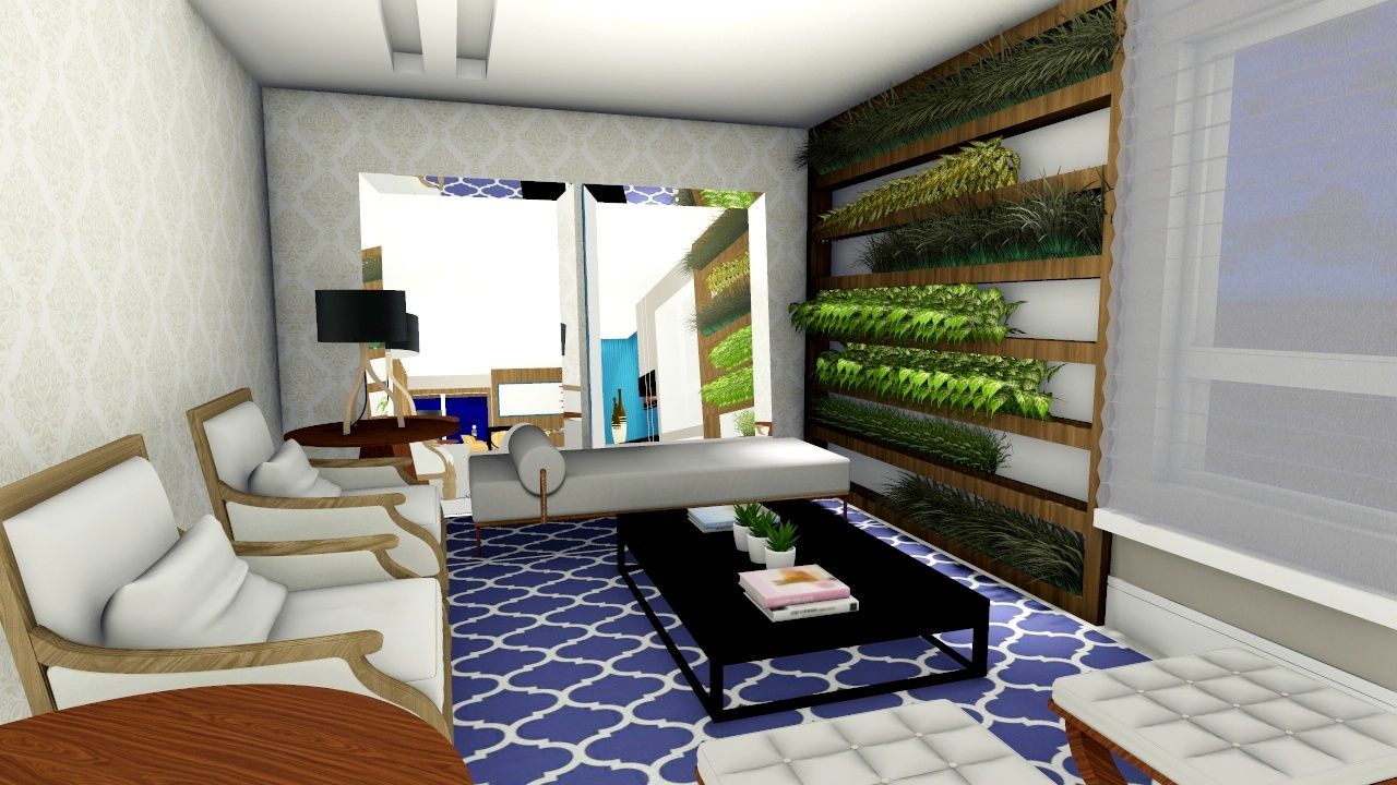 Reforma para uma família com estilos diferentes - moderno e colorido, Studio² Studio² Living room