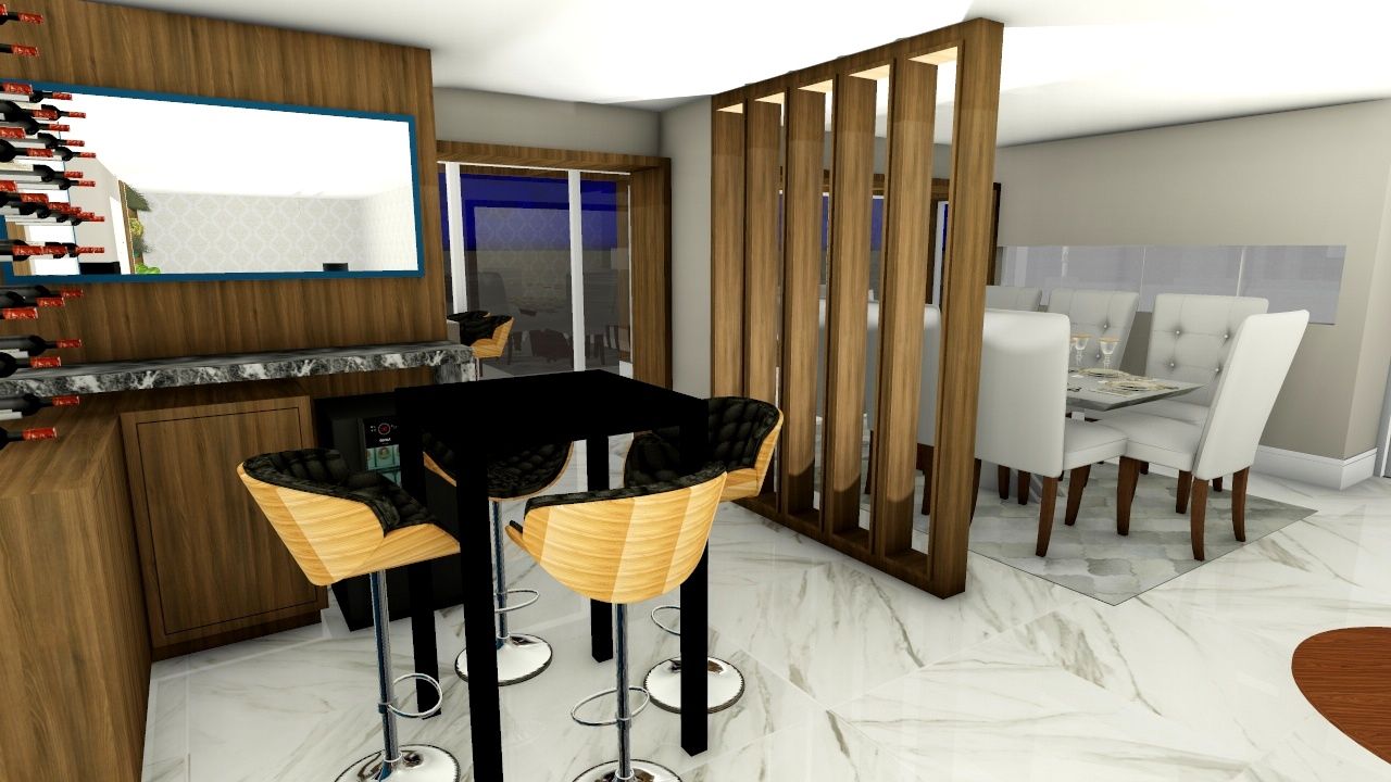 Reforma para uma família com estilos diferentes - moderno e colorido, Studio² Studio² Wine cellar