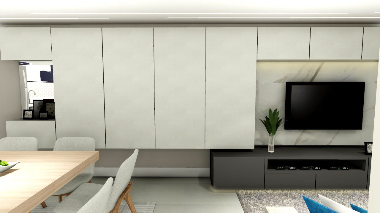 Apartamento compacto para jovem casal moderno, Studio² Studio² Salones de estilo moderno
