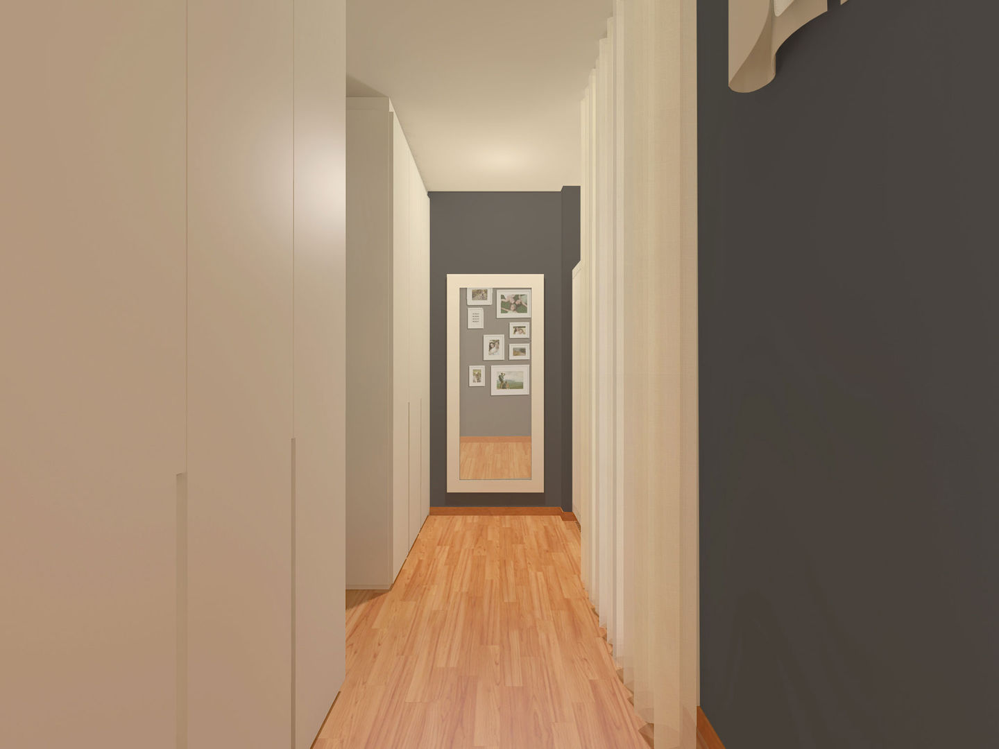 arredamento di una camera da letto - con InteriorBE, Flavia Benigni Architetto Flavia Benigni Architetto Modern Corridor, Hallway and Staircase