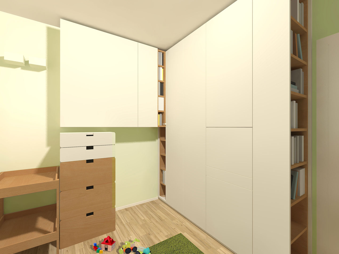 nuovi interni per una giovane famiglia 2, Flavia Benigni Architetto Flavia Benigni Architetto Kamar Bayi/Anak Modern