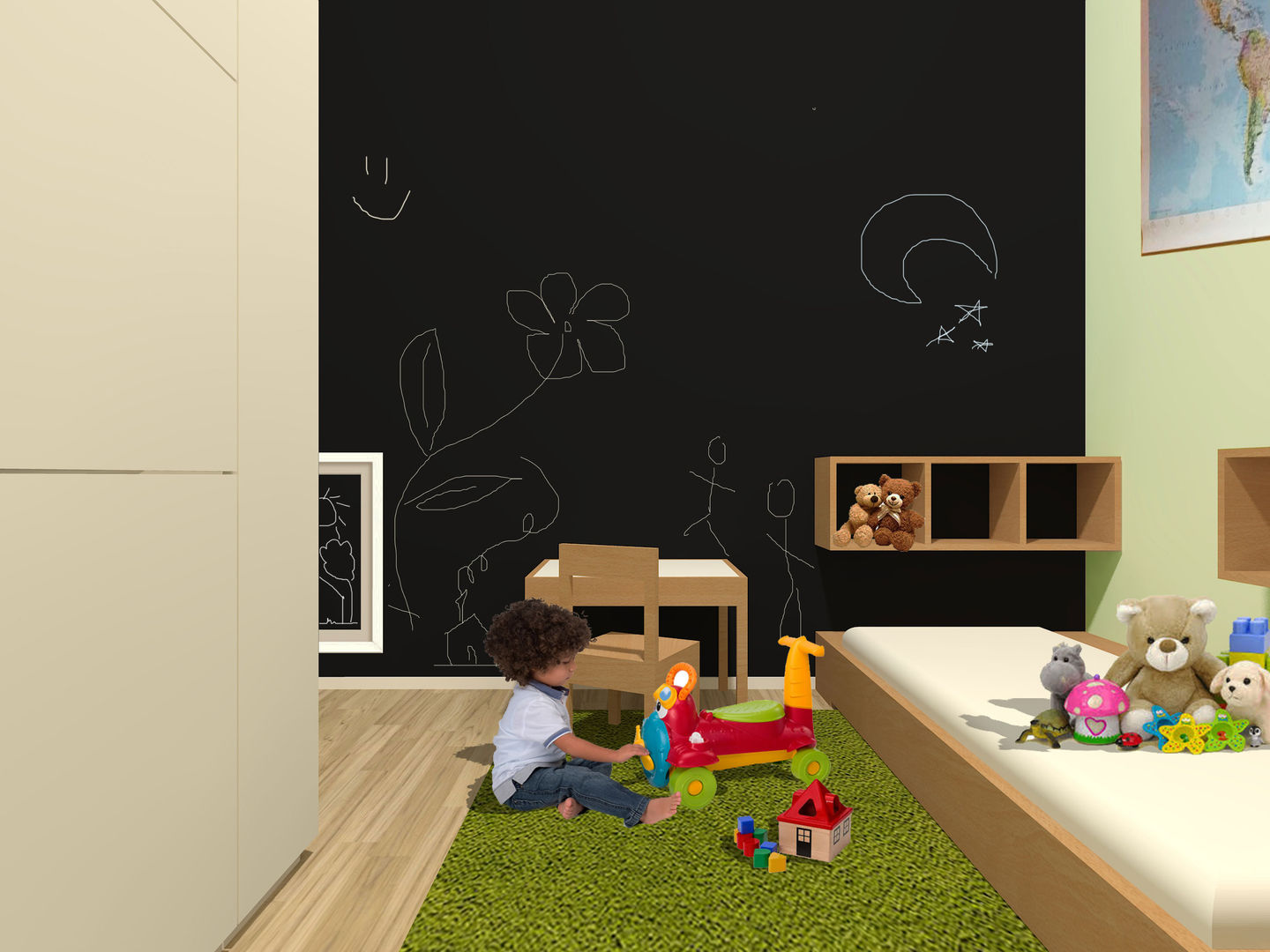 nuovi interni per una giovane famiglia 2, Flavia Benigni Architetto Flavia Benigni Architetto Kamar Bayi/Anak Modern