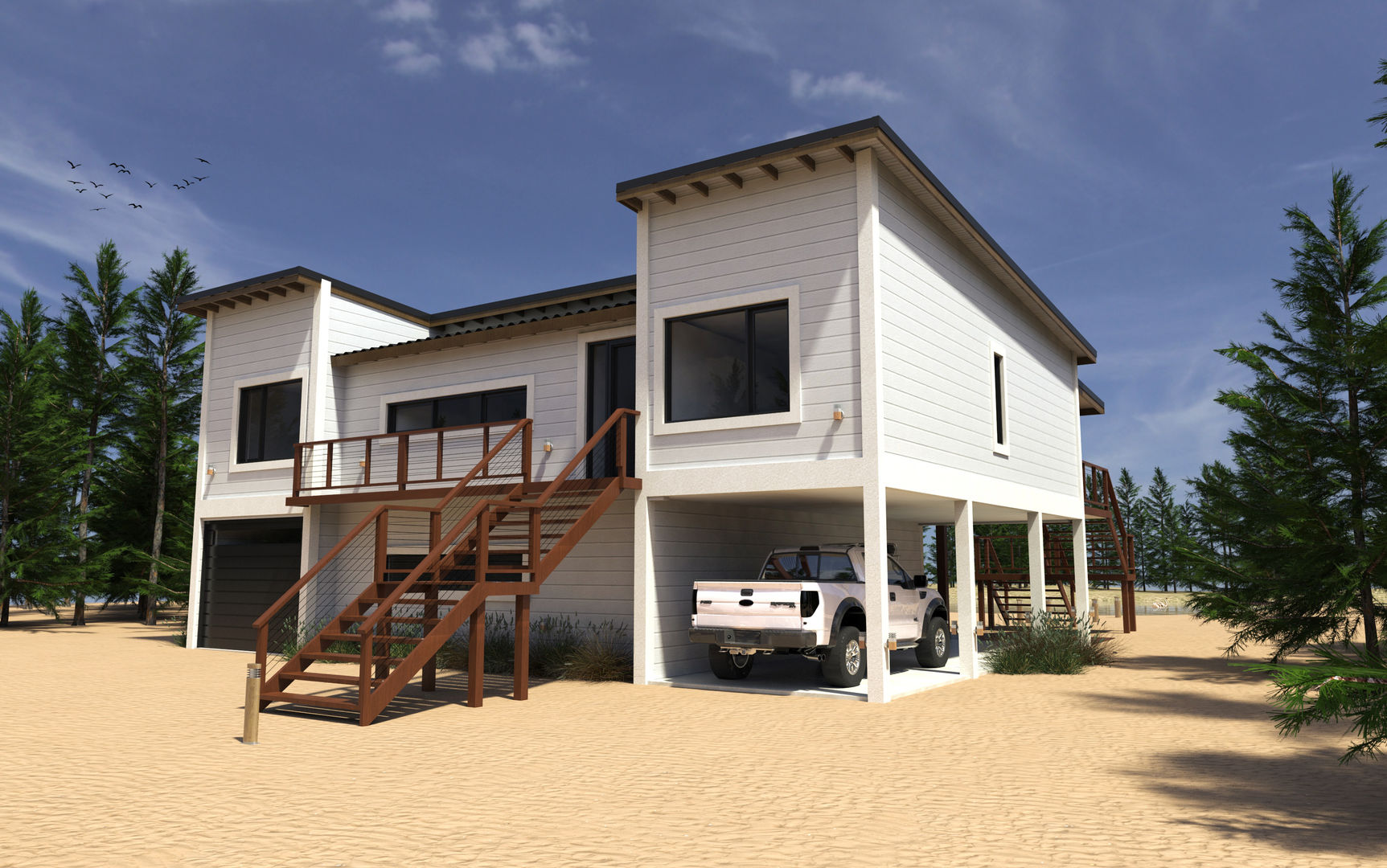 vivienda unifamiliar en la costa argentina JOM HOUSES Casas modernas