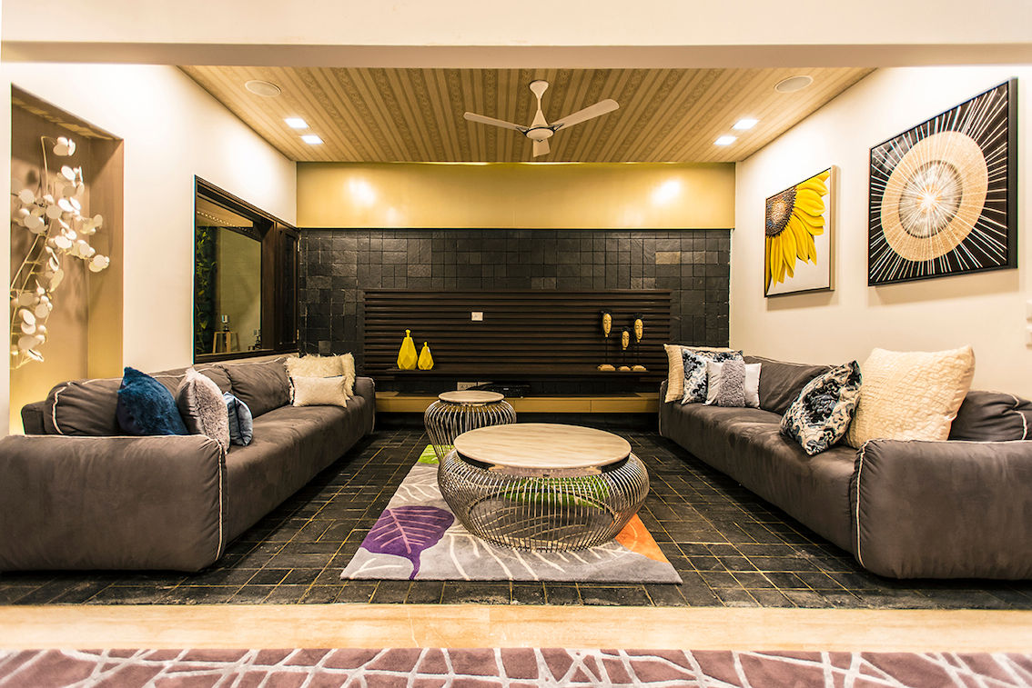 Lounge Studio An-V-Thot Architects Pvt. Ltd. Modern living room