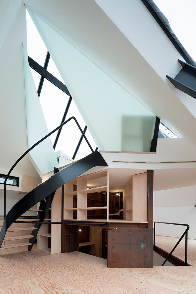 stairs architects atelier ryo abe Moderner Flur, Diele & Treppenhaus