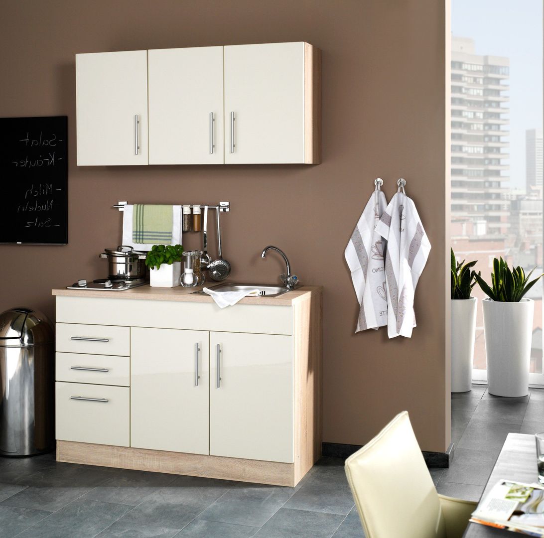 Singleküche, MMR VERTRIEBS-GMBH MMR VERTRIEBS-GMBH Modern kitchen Cabinets & shelves