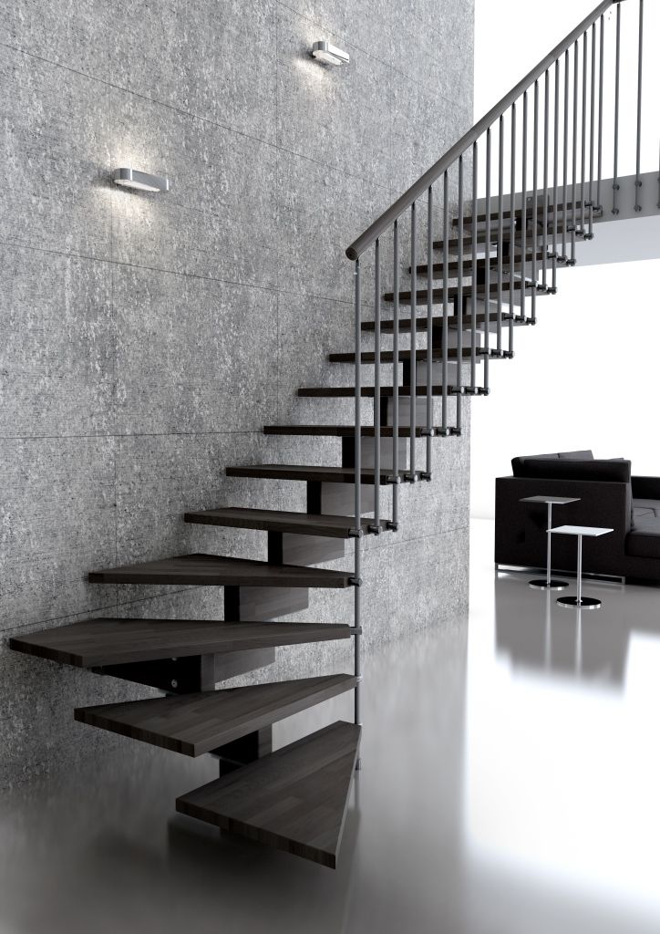 Интерьерные лестницы Модель К20, Euroscala Euroscala Modern corridor, hallway & stairs