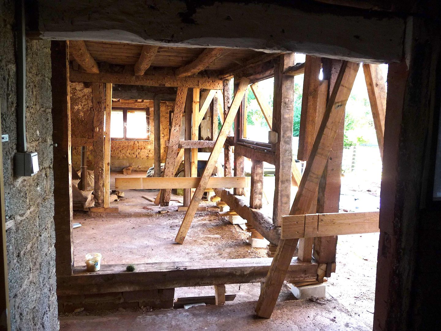 Umbau einer Fachwerkhofanlage in der Eifel, pickartzarchitektur pickartzarchitektur Rumah Gaya Country Kayu Wood effect