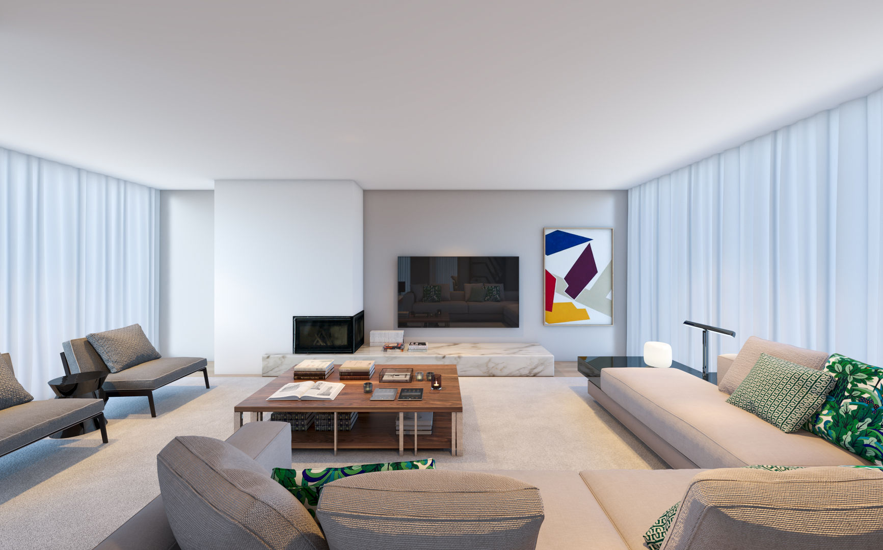Salas, CASA MARQUES INTERIORES CASA MARQUES INTERIORES Modern living room TV stands & cabinets