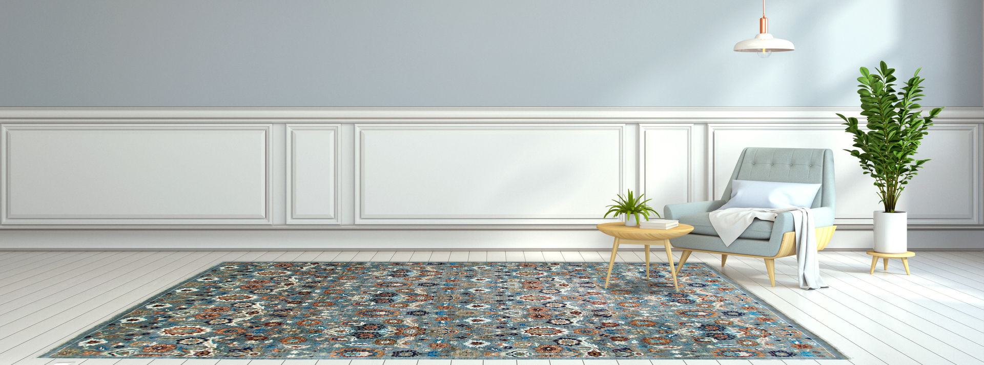 Orientteppiche in moderner skandinavischer, minimalistischer Einrichtung, Nain Trading GmbH Nain Trading GmbH Sàn Carpets & rugs