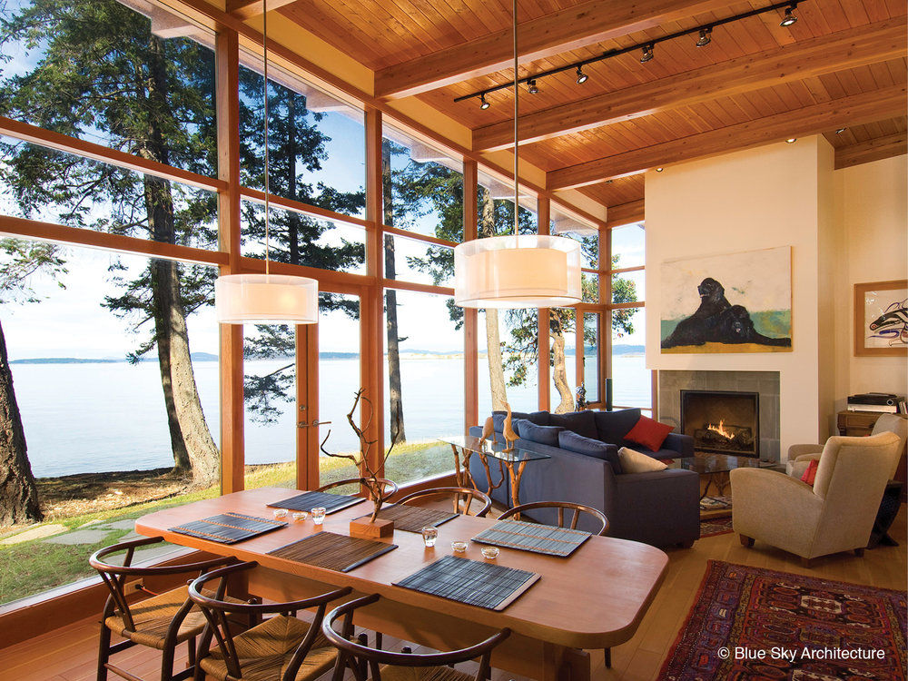 Open Floor Plan Living Room Helliwell + Smith • Blue Sky Architecture Modern Living Room