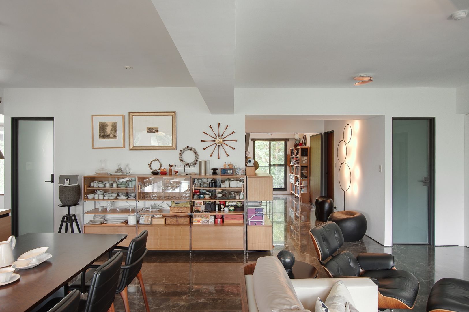 天母曹宅, 直方設計有限公司 直方設計有限公司 Scandinavian style living room Marble