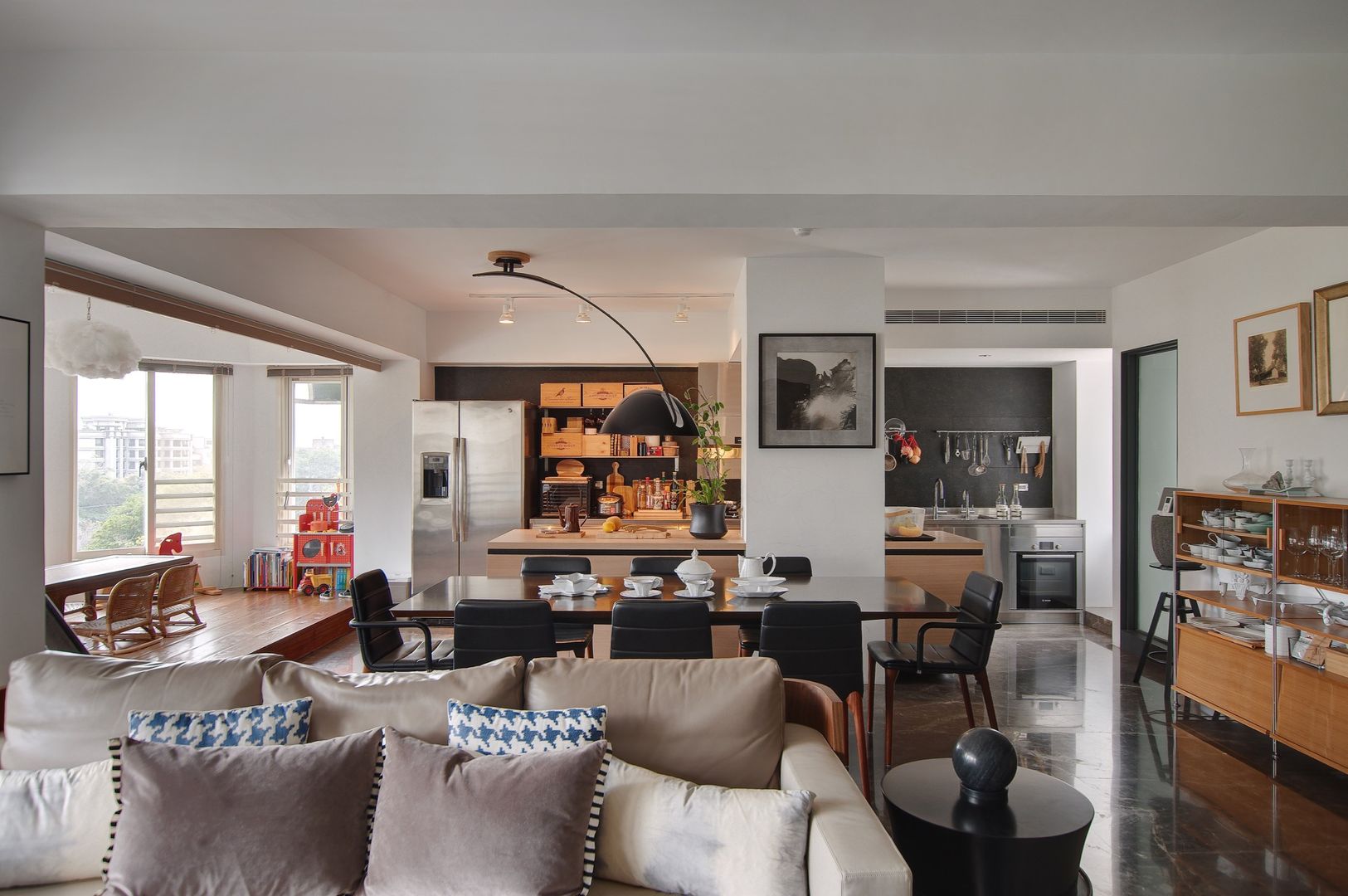 天母曹宅, 直方設計有限公司 直方設計有限公司 Scandinavian style dining room Marble