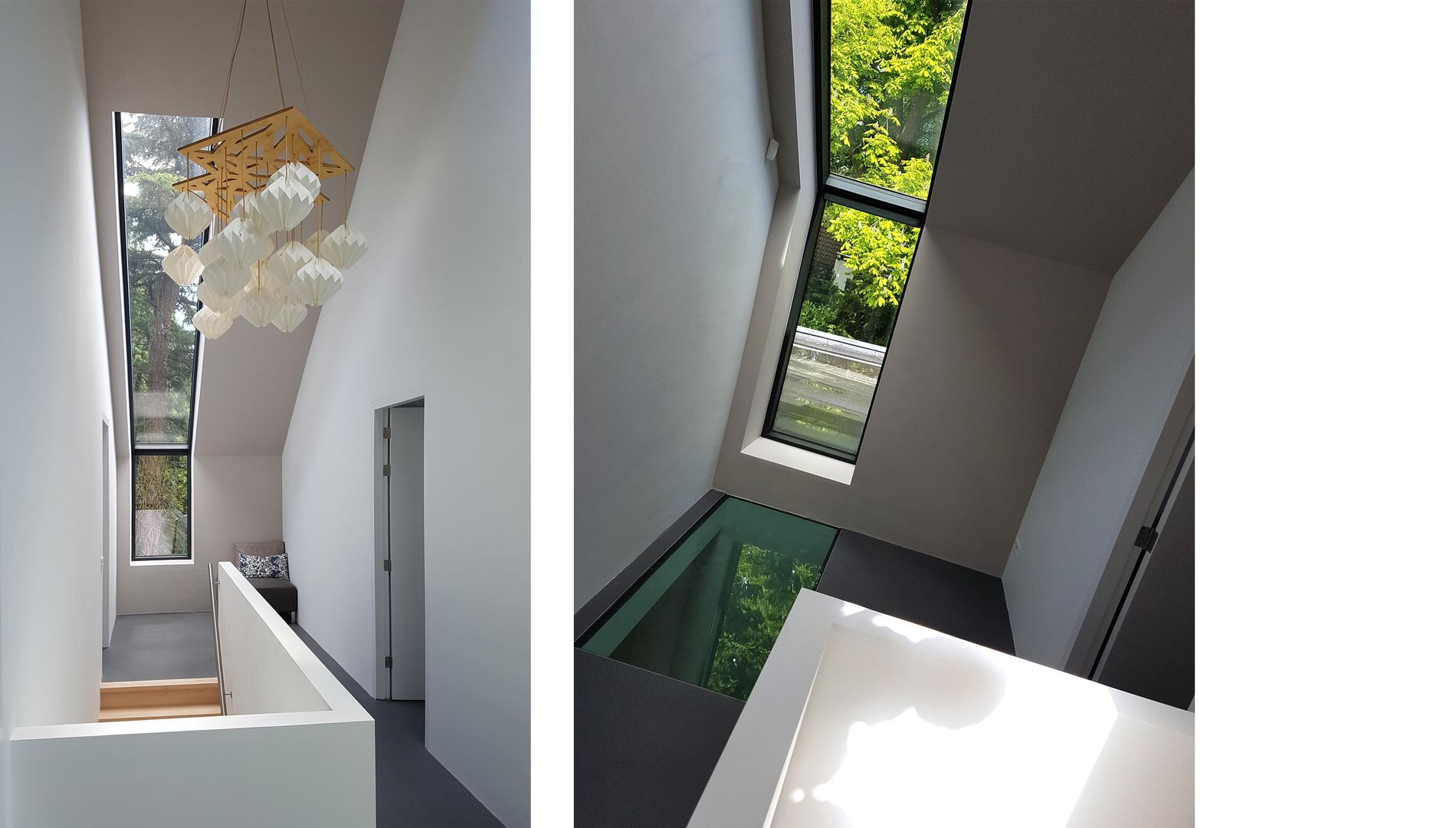 Woning Oosterbeek, TS architecten BV TS architecten BV Ingresso, Corridoio & Scale in stile moderno Vetro