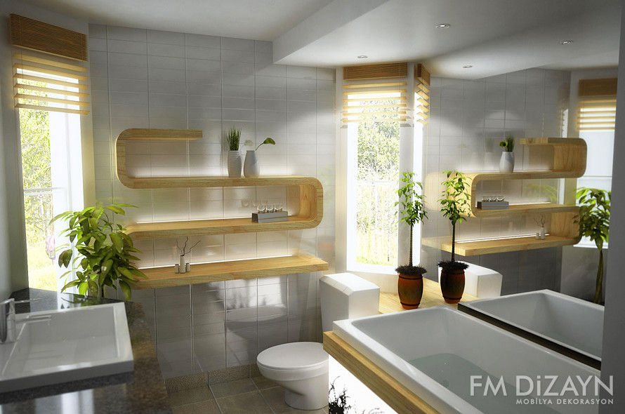 Banyo Dekorasyonu - FM , F&M Dizayn - Mobilya & Dekorasyon F&M Dizayn - Mobilya & Dekorasyon Modern style bathrooms