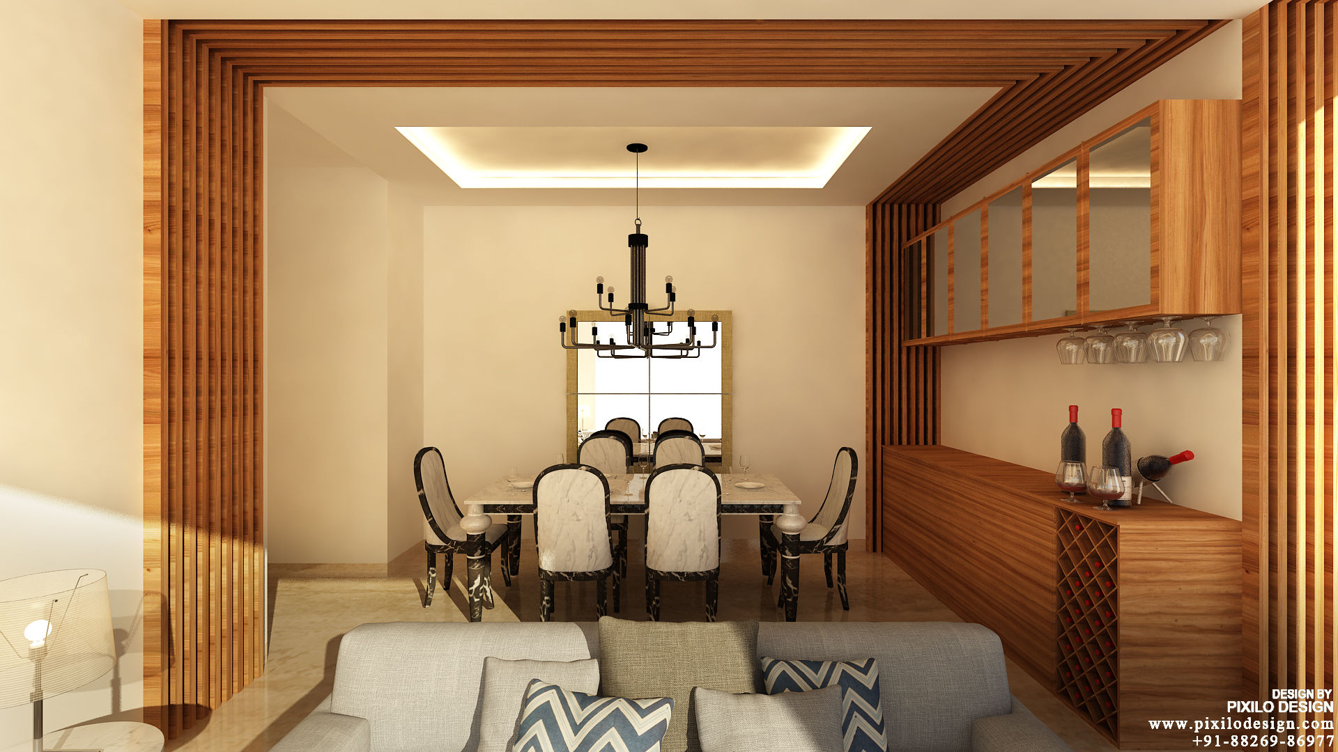 Bishnoi's Residence , Pixilo Design Pixilo Design غرفة السفرة