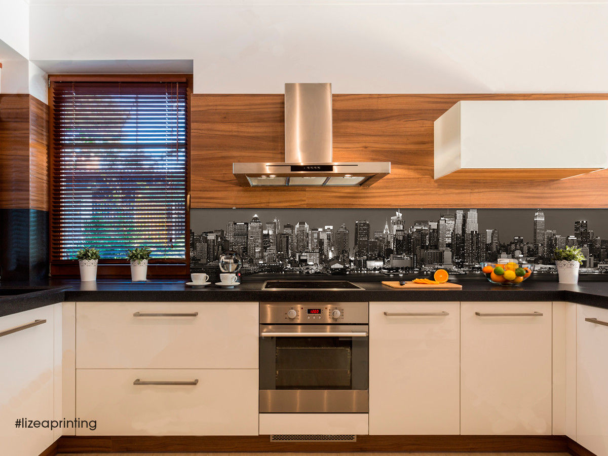 Retro cucina personalizzato New York Skyline lizea sas Cucina moderna Alluminio / Zinco pannelli retrocucina, paraschizzi, schienale cucina, rivestimento cucina, rivestimento cucina,Accessori & Tessili