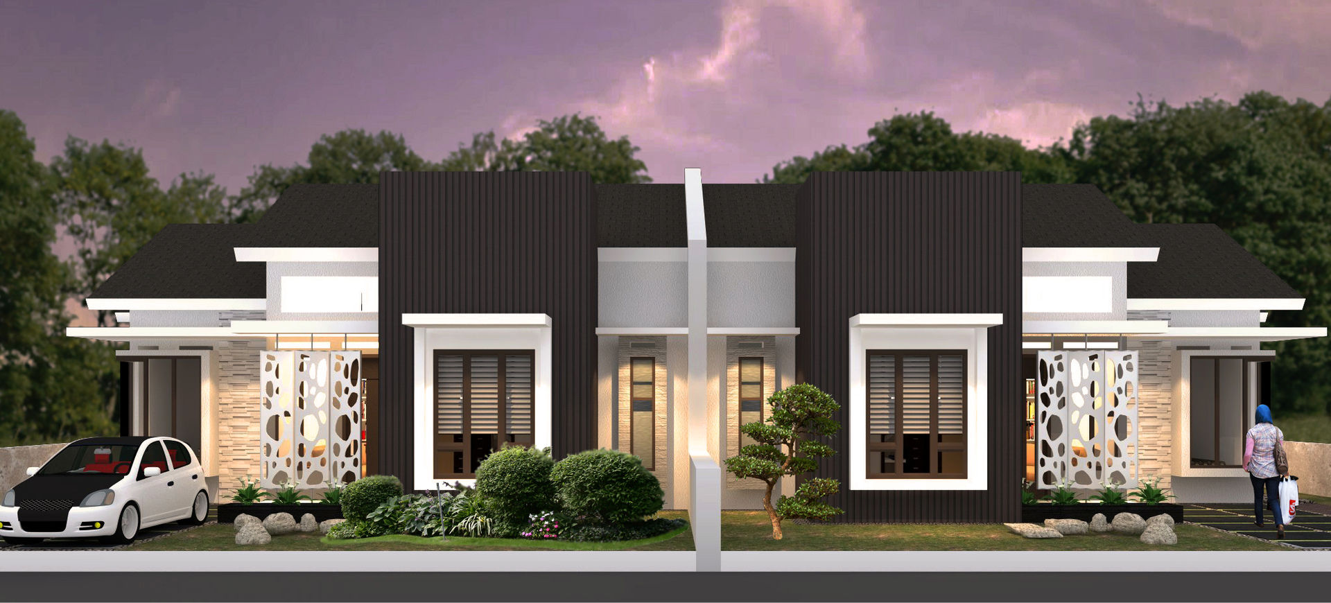 Artomoro residences Axis&M Architects Rumah Modern Batu Bata modren,residences,tropicalhouse