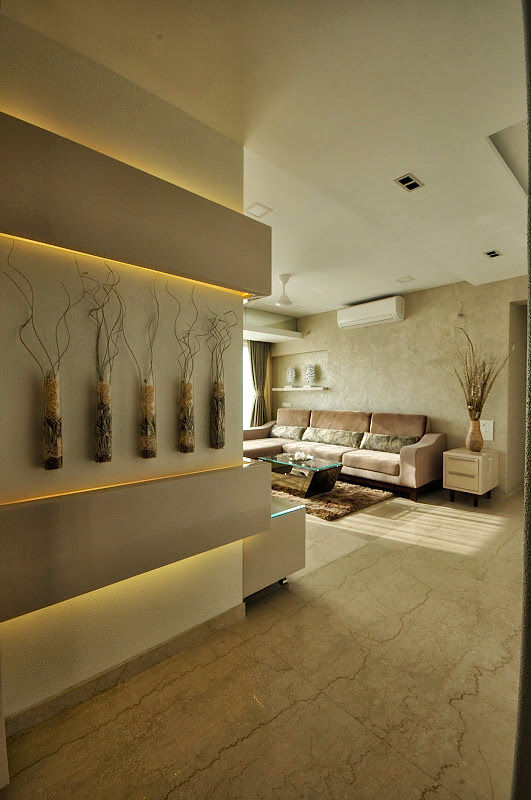 Apartment in Bandra, Karyam Designs Karyam Designs Minimalist living room Marble