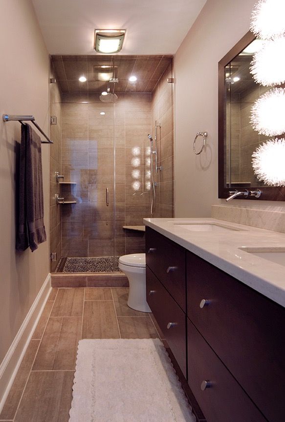 Contemporary Bathroom Design Olamar Interiors, LLC Modern Bathroom Tiles modern bathroom,walk in shower,large shower,grey bathroom,grey tile,modern lighting,large bathroom,grey walls,interior designer,Nova designer,Olamar Interiors,Floating vanity