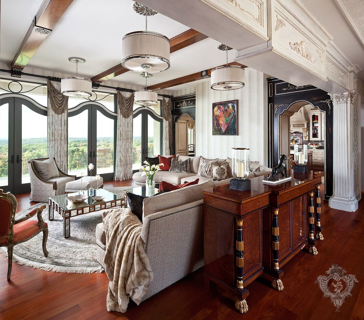 Old World Charm, Kellie Burke Interiors Kellie Burke Interiors غرفة المعيشة