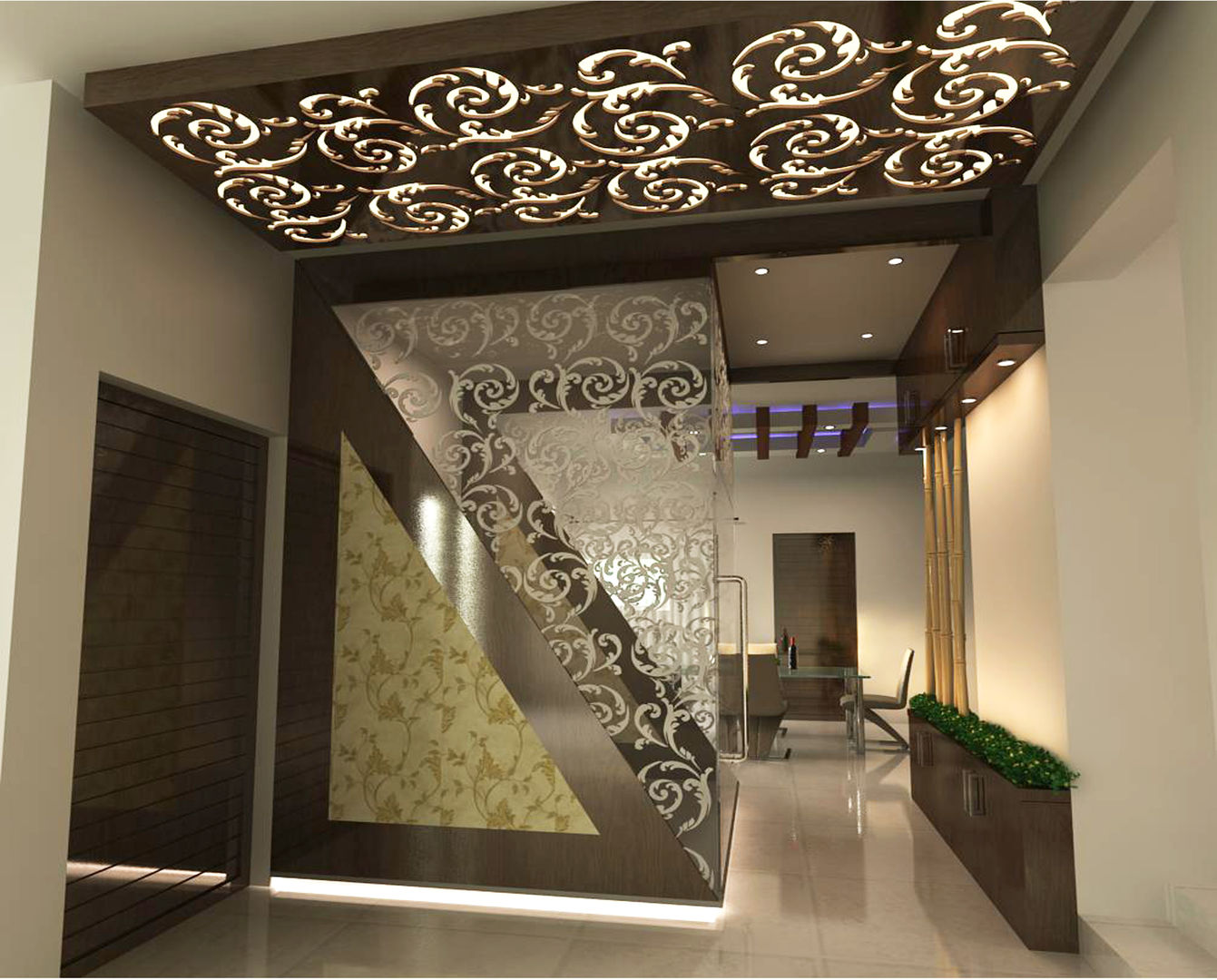 Residence OF Mr.Raghav, A-Z Architects & Vaastu A-Z Architects & Vaastu Balcones y terrazas de estilo asiático Accesorios y decoración