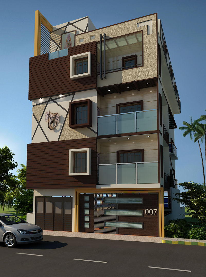 Residence OF Mr.Raghav, A-Z Architects & Vaastu A-Z Architects & Vaastu Asian style houses