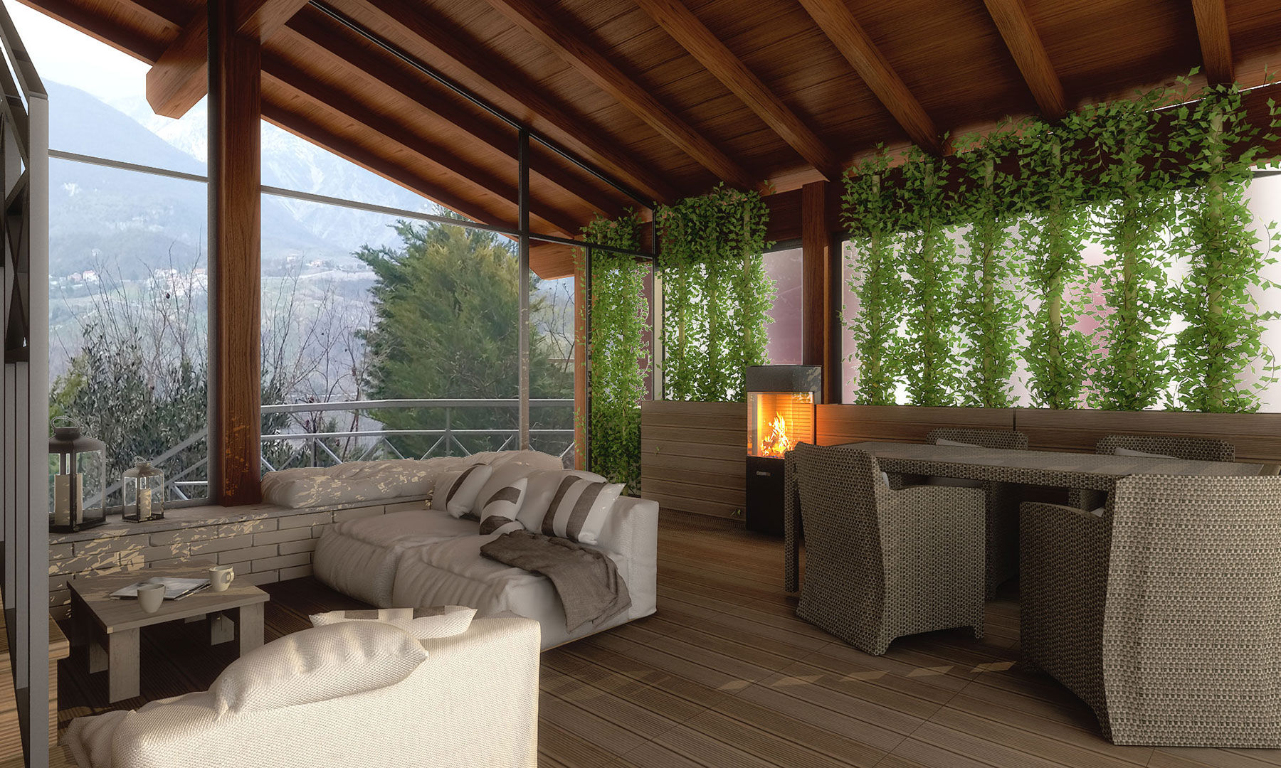 Giardino D'Inverno, Architetto Luigia Pace Architetto Luigia Pace Modern style conservatory Wood Wood effect