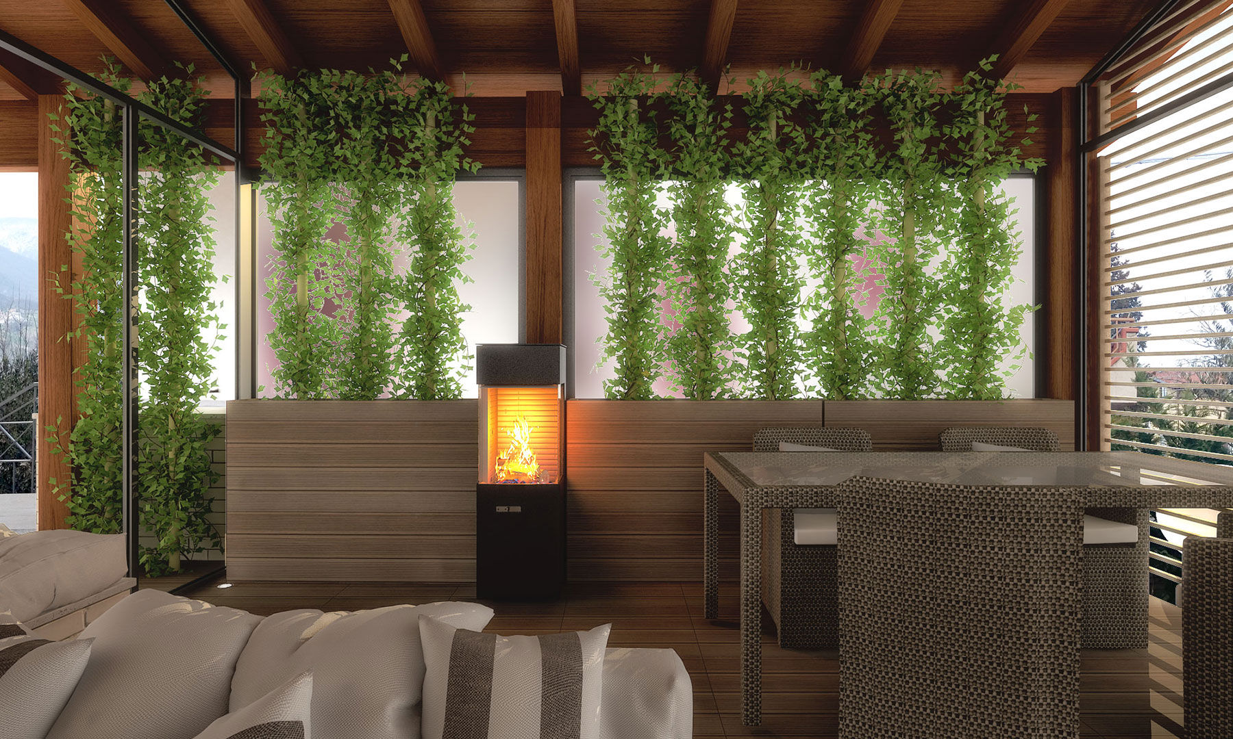 Giardino D'Inverno, Architetto Luigia Pace Architetto Luigia Pace เรือนกระจก ไม้ Wood effect