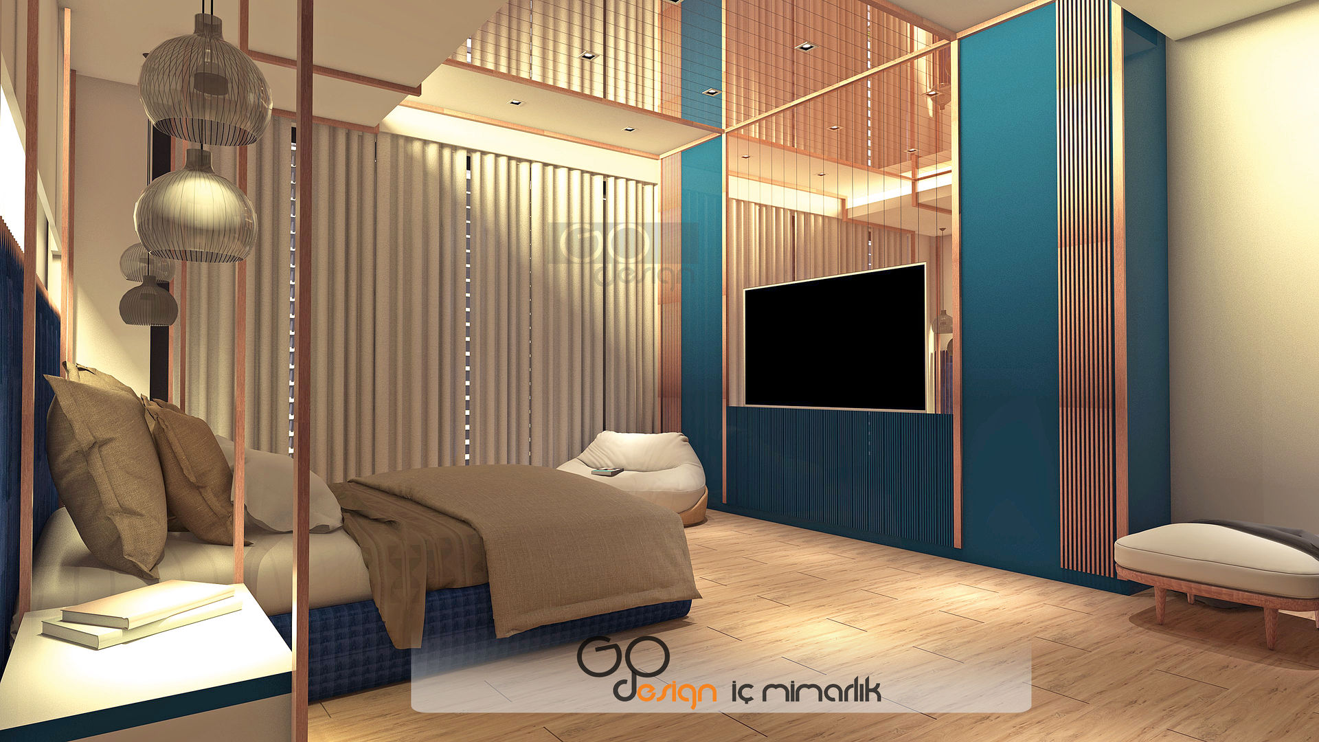N.D. Koşuyolu Villa Projesi, GO Design İç Mimarlık GO Design İç Mimarlık Bedroom