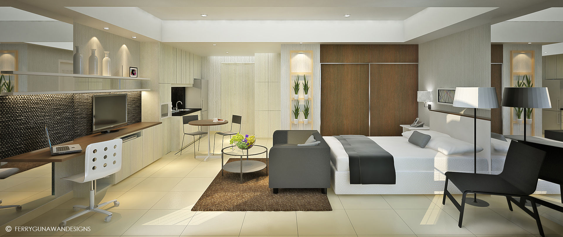 Green Palace Residence Service Apartments, FerryGunawanDesigns FerryGunawanDesigns Bedrijfsruimten Hotels