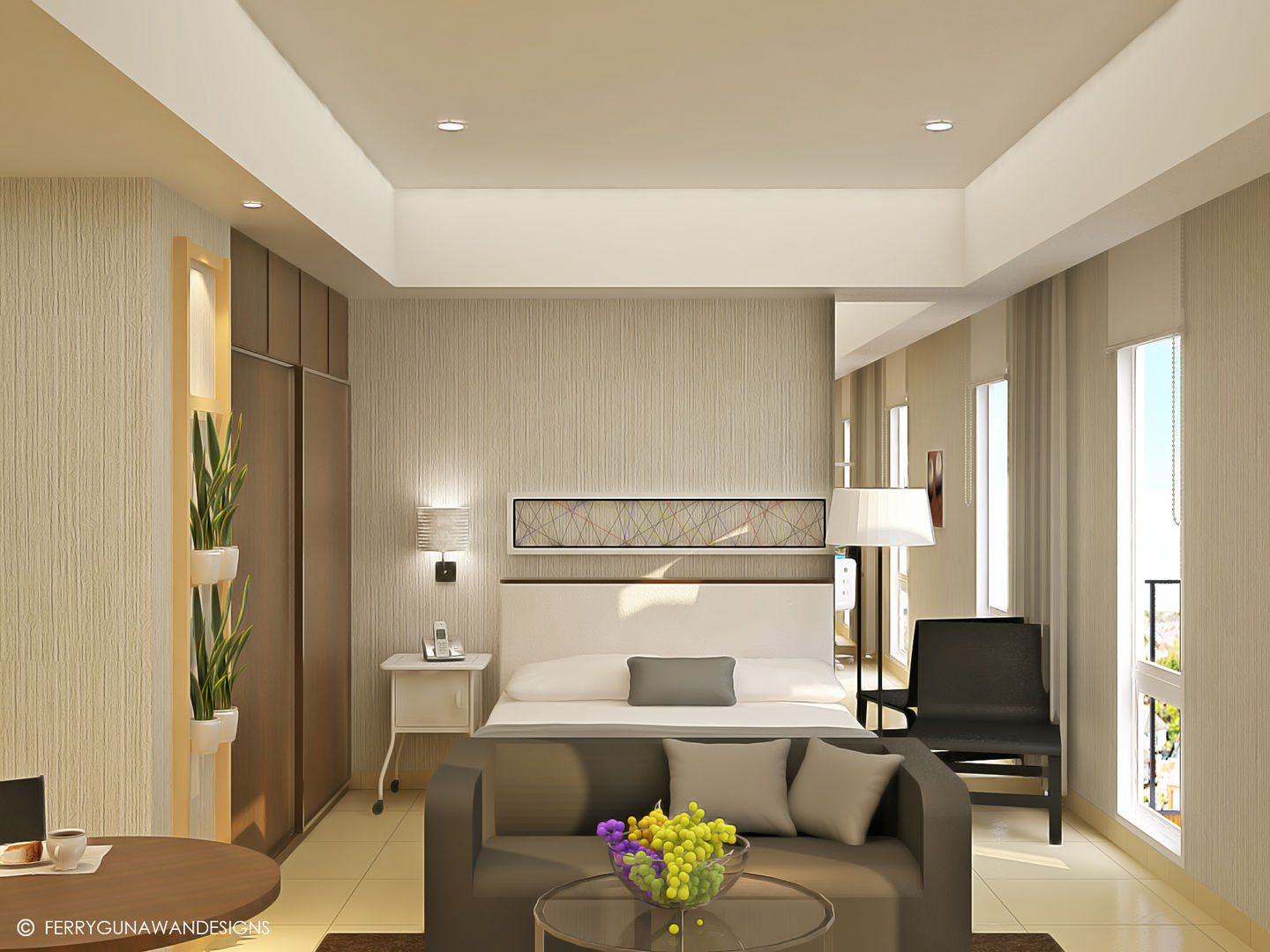 Green Palace Residence Service Apartments, FerryGunawanDesigns FerryGunawanDesigns Bedrijfsruimten Hotels