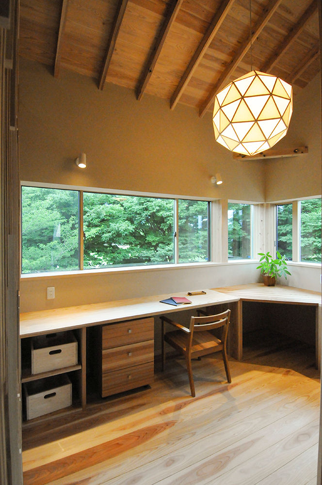 中台の家３ ～さんぶ杉の家～, 高松設計事務所 高松設計事務所 Study/office Wood Wood effect