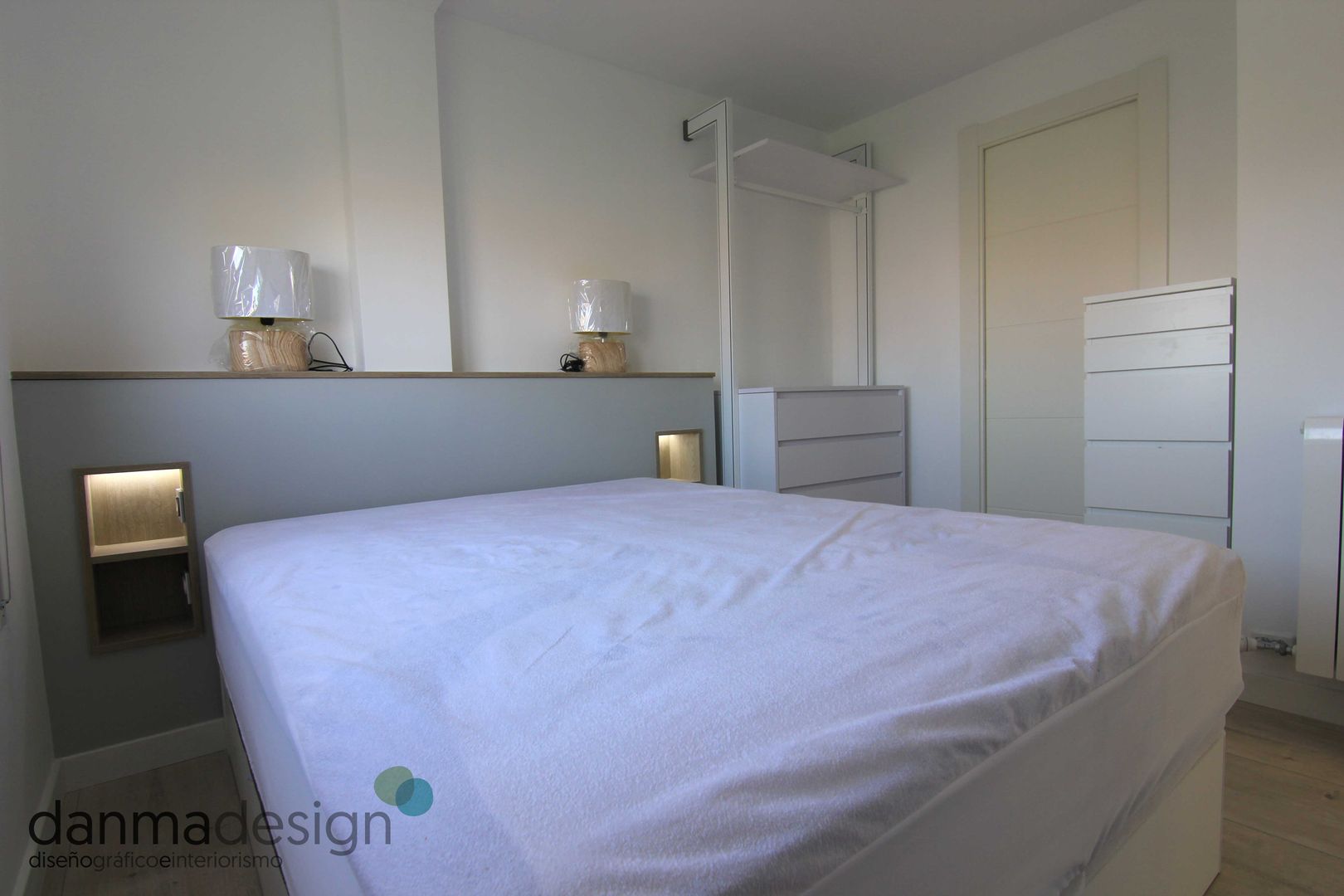 Apartamento Nórdico, Danma Design Danma Design Phòng ngủ phong cách Bắc Âu