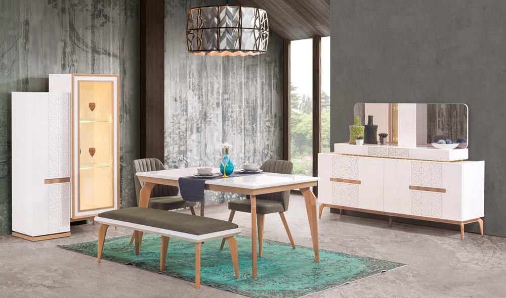 Modern Yemek Odası Takımı, CaddeYıldız furniture CaddeYıldız furniture モダンデザインの ダイニング アクセサリー＆デコレーション