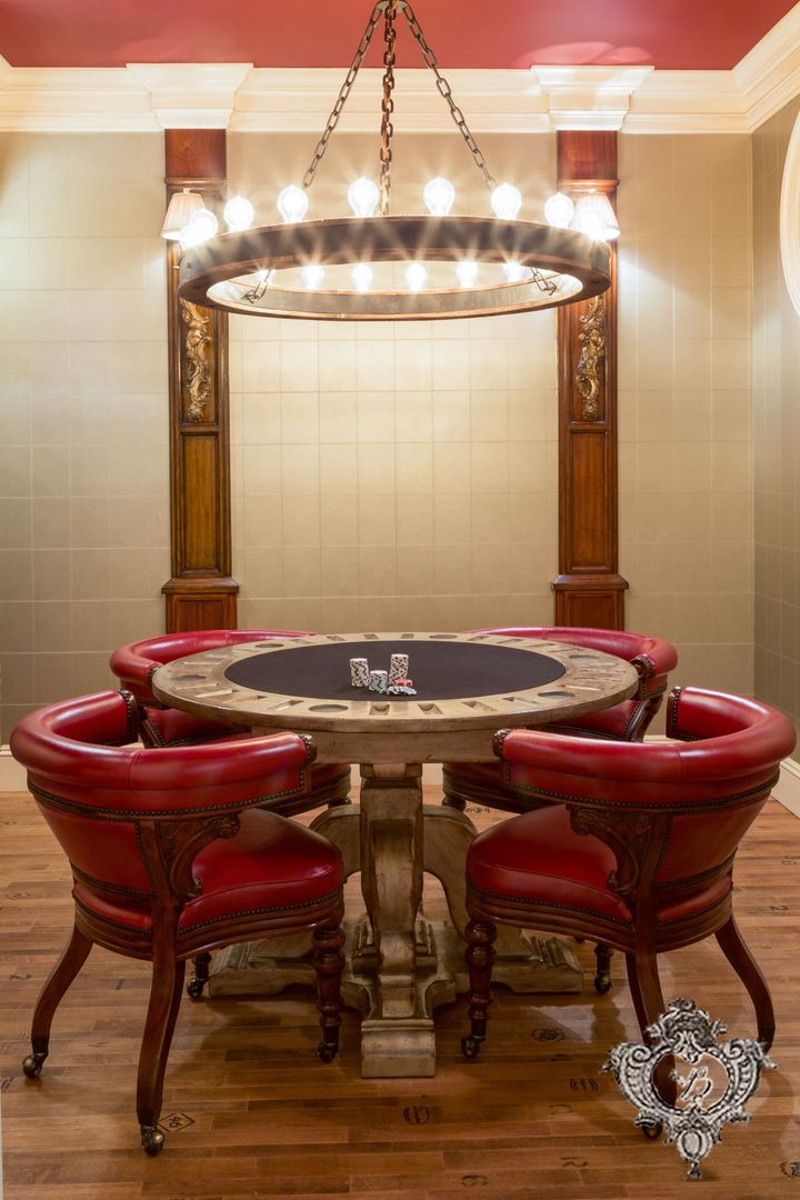 Poker Room Kellie Burke Interiors Classic style media room