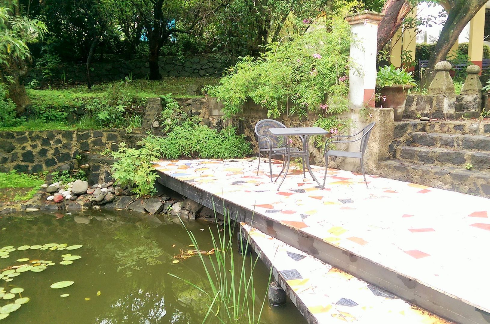 Muelle casa Tigridia Paisaje Radical Jardines rústicos Metal Multicolor muelle,estanque,estanque laguna de jardín