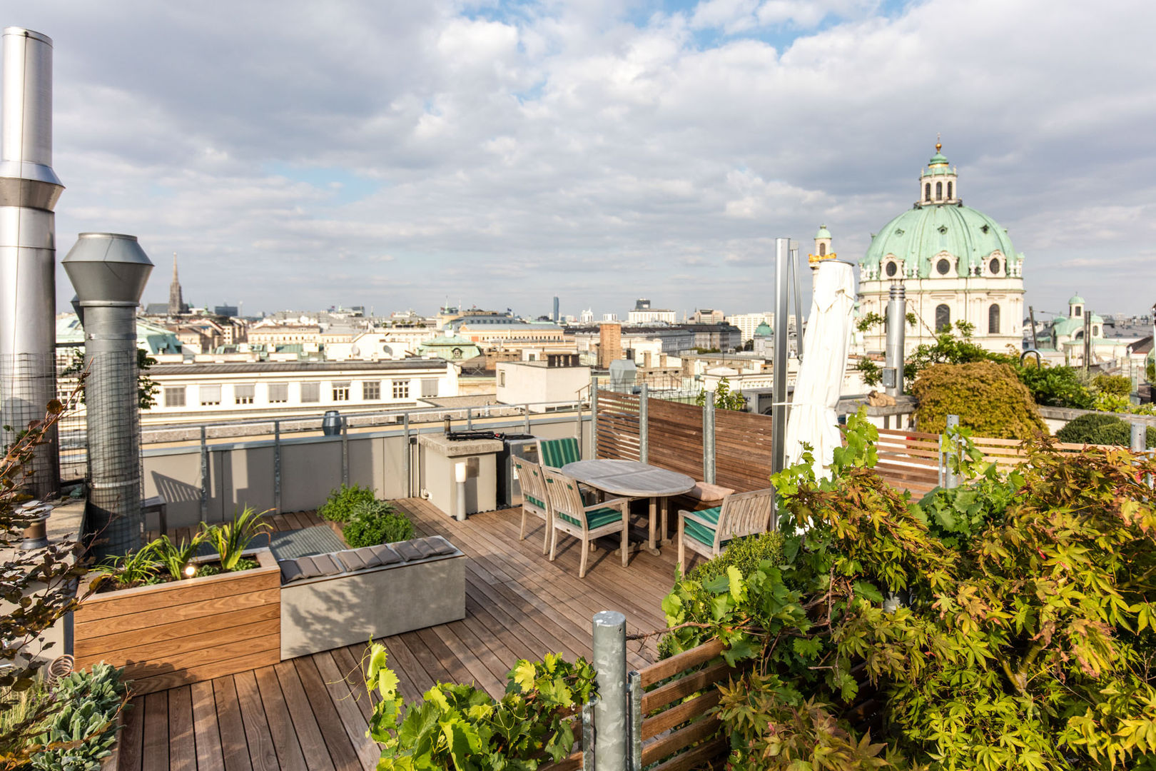 Dachterrassen Wien 4, cy architecture cy architecture Moderne balkons, veranda's en terrassen