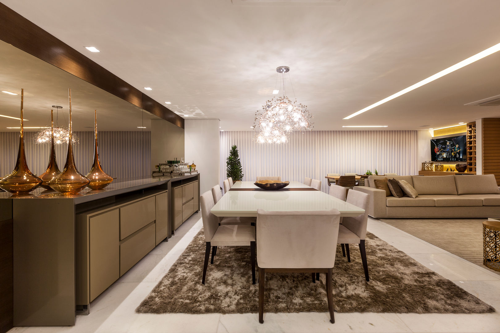 Apartamento luxo, Home projetos Home projetos Modern dining room