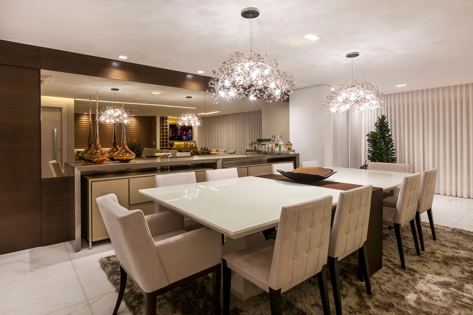 Apartamento luxo, Home projetos Home projetos Modern dining room