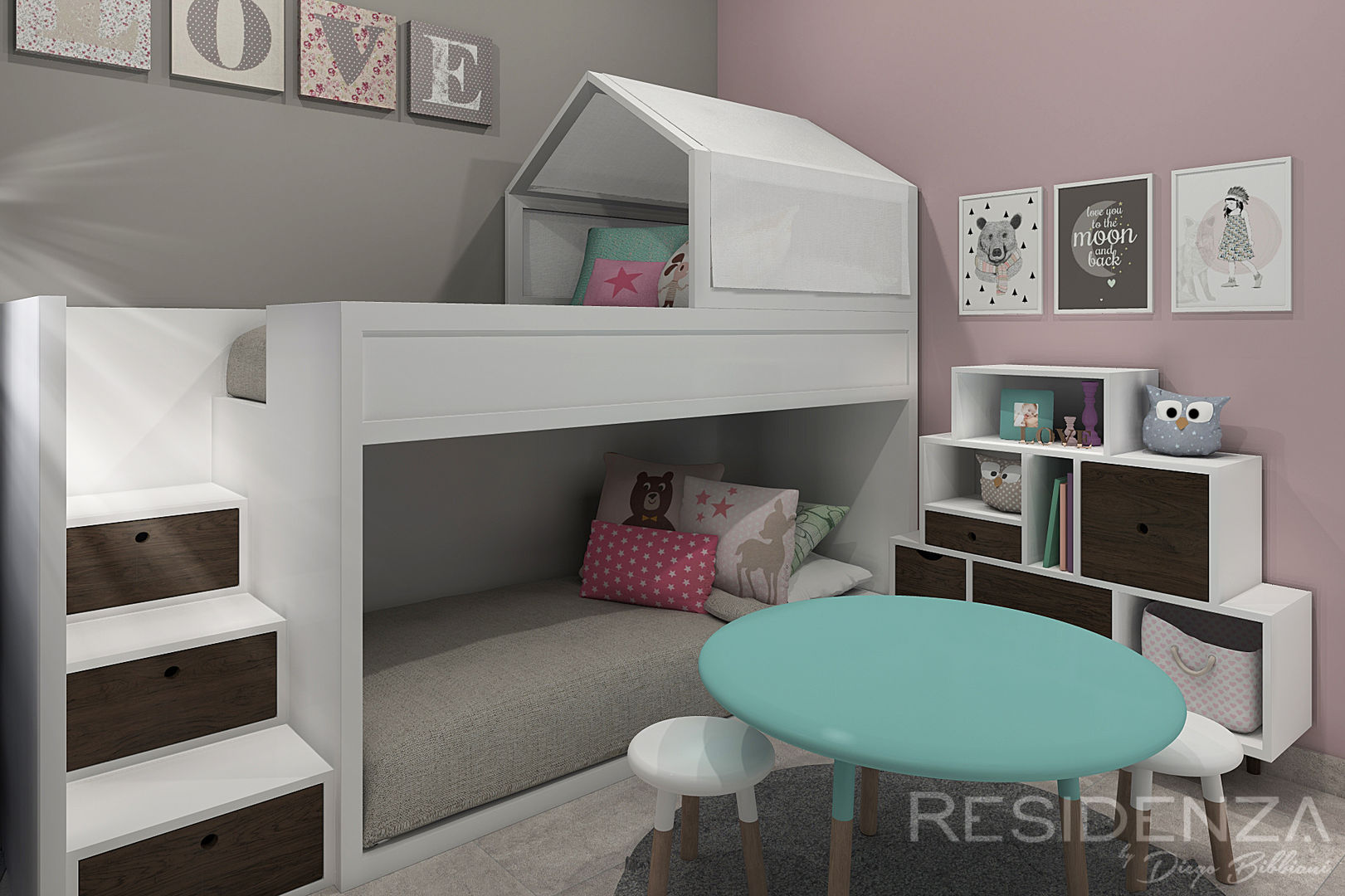 homify Quarto infantil moderno de madeira e plástico