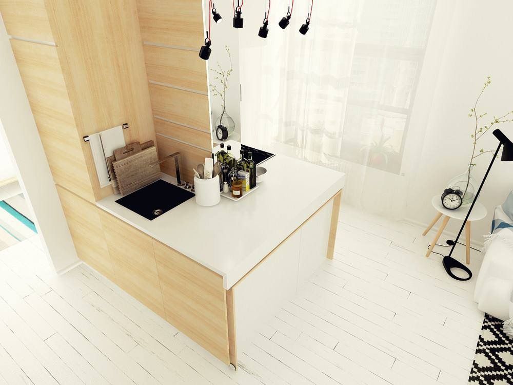 Studio Apartment, Noida, AR T Architect AR T Architect Кухня в стиле модерн Кухонная мебель