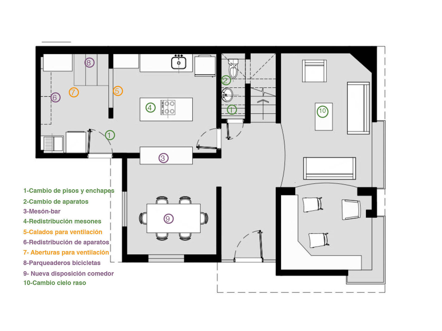 Planta 1 ENSAMBLE de Arquitectura Integral